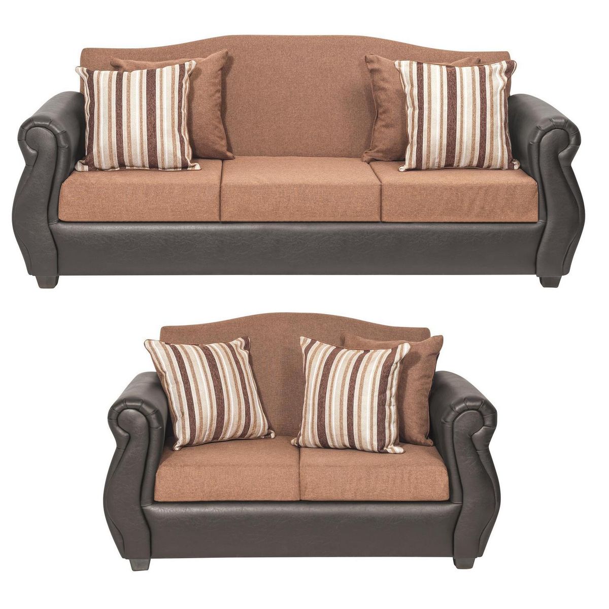 INTERMUEBLES - Living 5 cuerpos Violeta 210x93x83 cm Beige