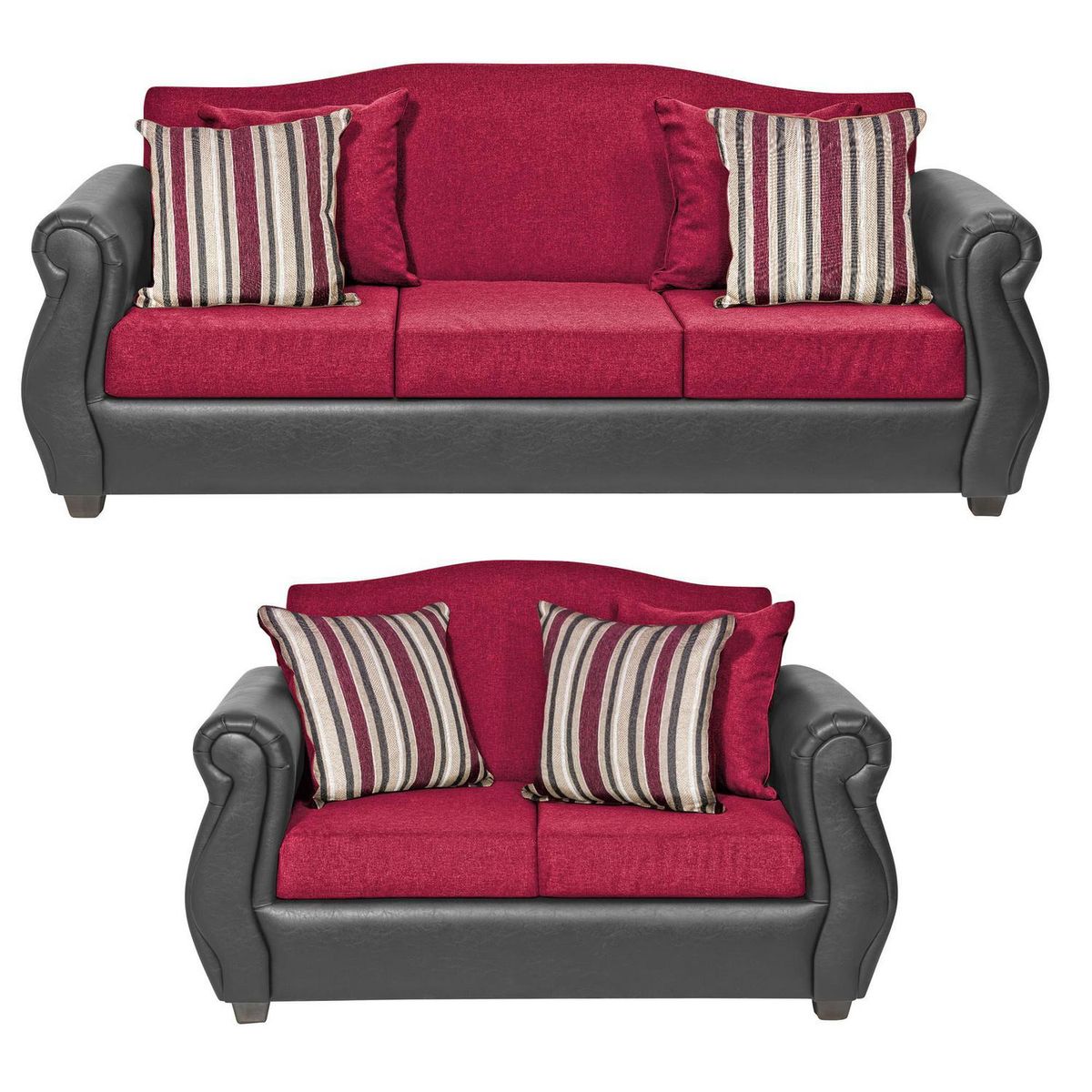 INTERMUEBLES - Living 5 cuerpos Violeta 210x93x83 cm Burdo