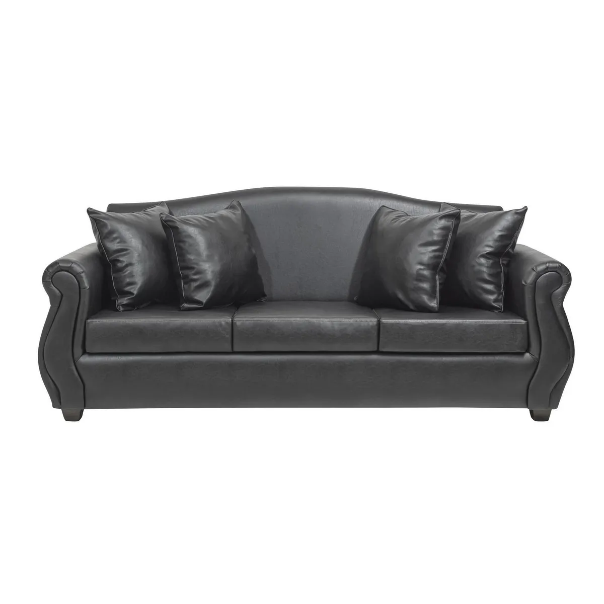 INTERMUEBLES - Living 3 cuerpos Violeta 210x93x83 cm Negro