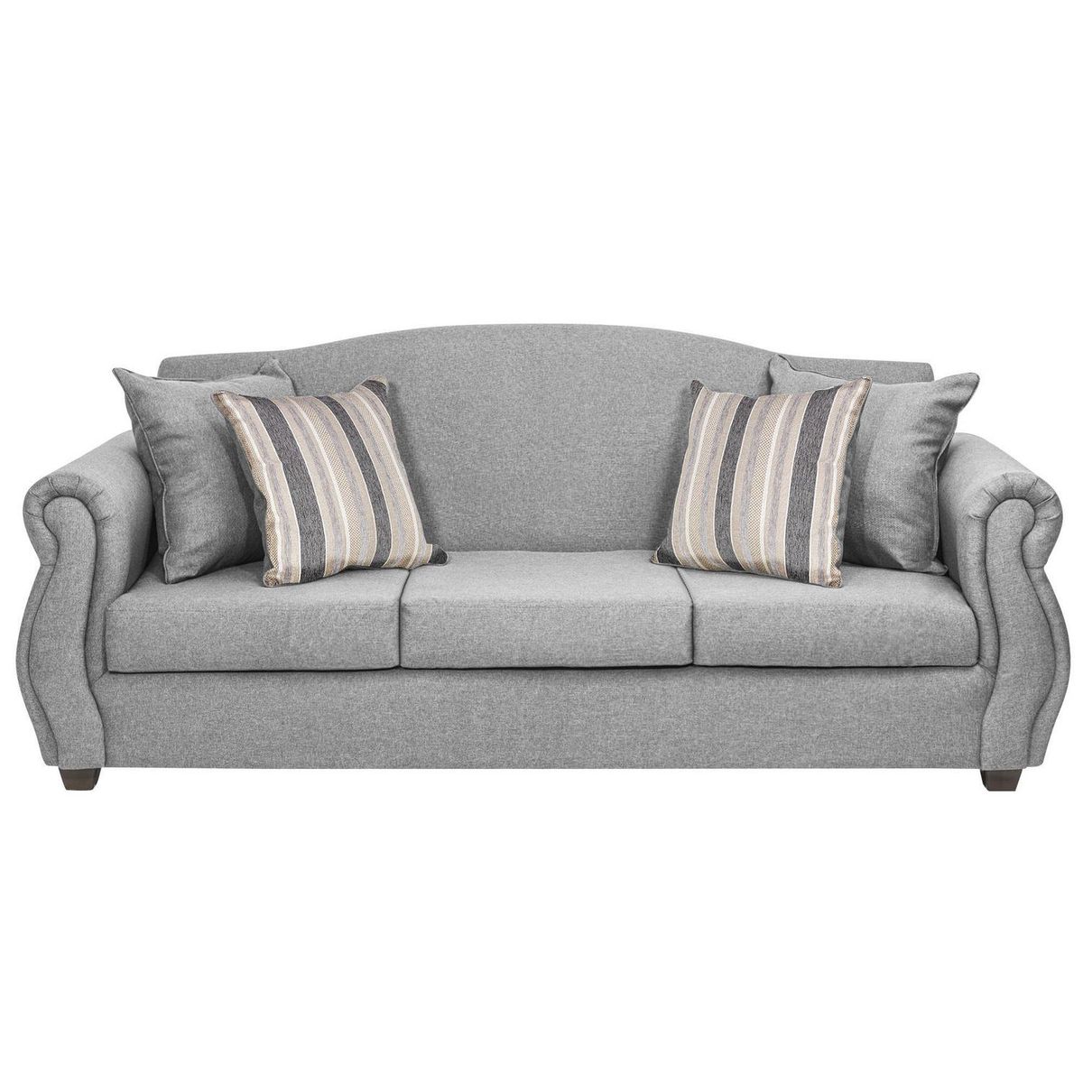 INTERMUEBLES - Living 5 cuerpos Violeta 210x93x83 cm Gris Claro