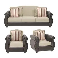 INTERMUEBLES - Living 3 cuerpos Violeta 210x93x83 cm Beige