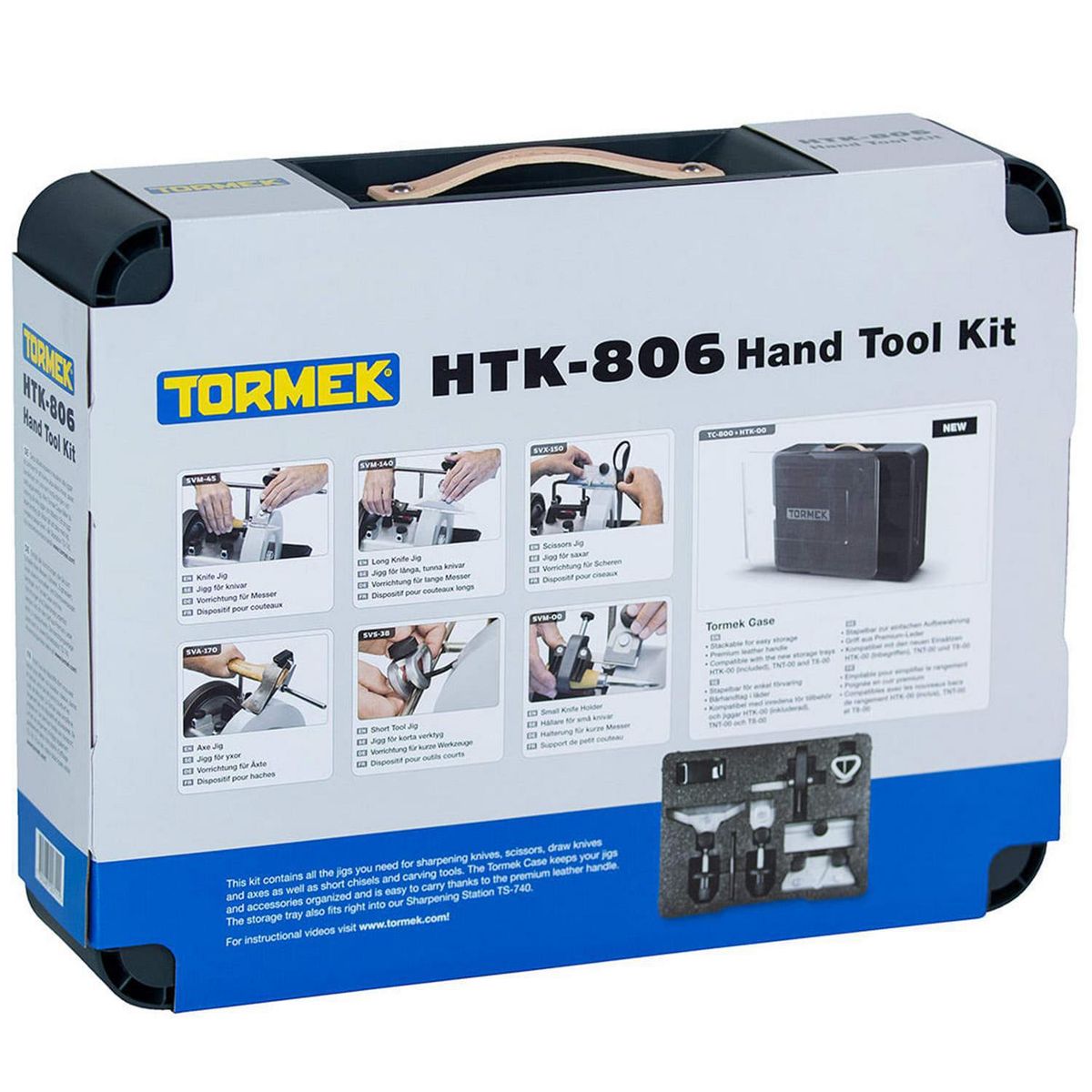 TORMEK - Maletín HTK-806 con Guías para Formones, Tijeras y Cuchillos en T4-T8