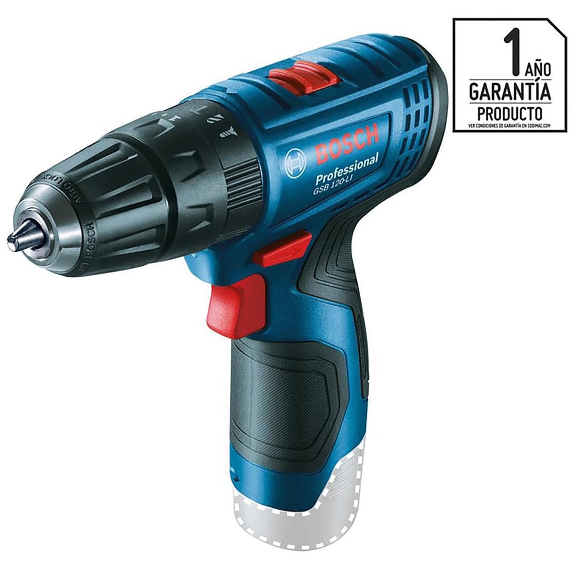 BOSCH - Taladro inalámbrico percutor 10 mm 12V sin batería