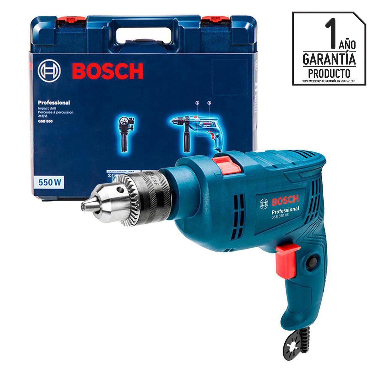 BOSCH - Taladro Percutor 13 mm 550 W 220 V