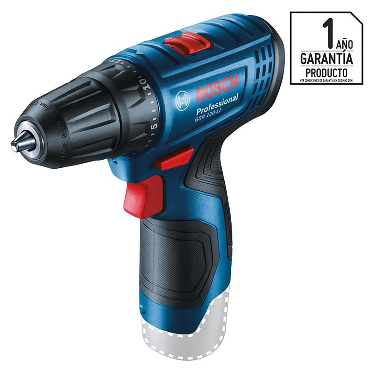 BOSCH - Taladro inalámbrico atornillador 10 mm 12V sin batería