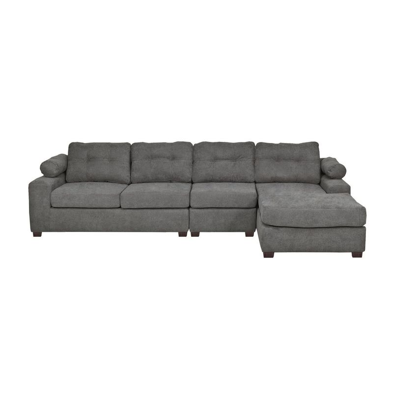 INNOVAMUEBLES - Sofá Seccional 4 cuerpos Santi 170x95x90 cm Gris Oscuro