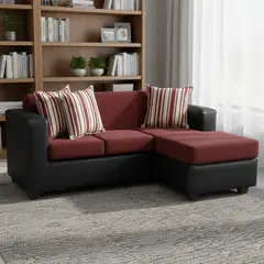 INTERMUEBLES - Sofá Seccional 4 cuerpos Invictus 186x87x80 cm Rojo