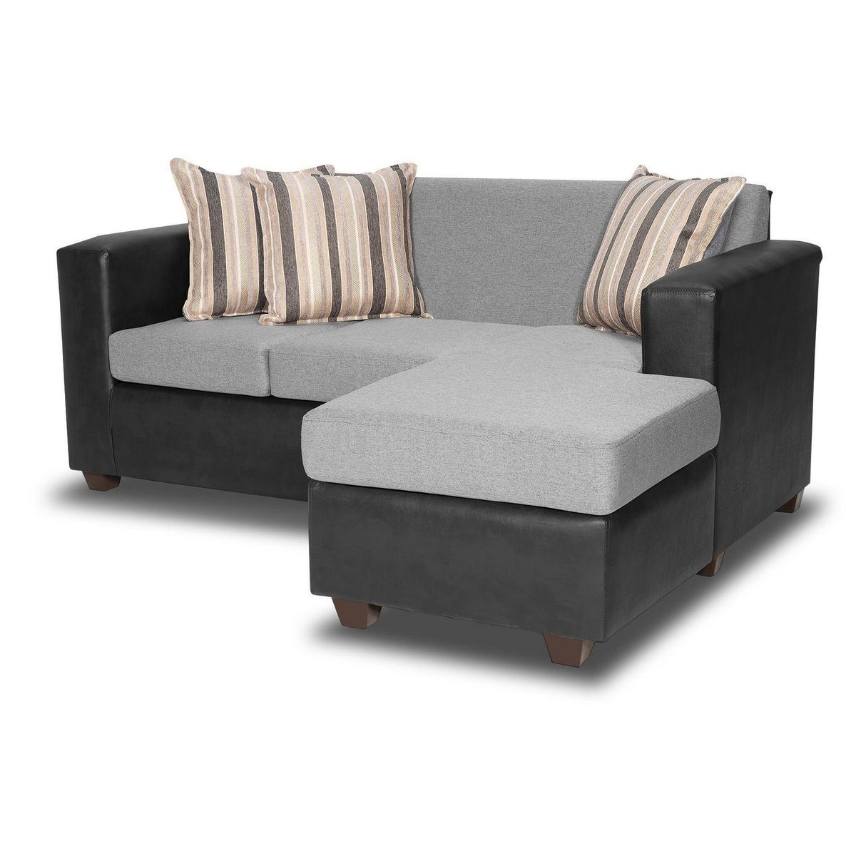 INTERMUEBLES - Sofá Seccional 4 cuerpos Invictus 186x87x80 cm Gris Claro