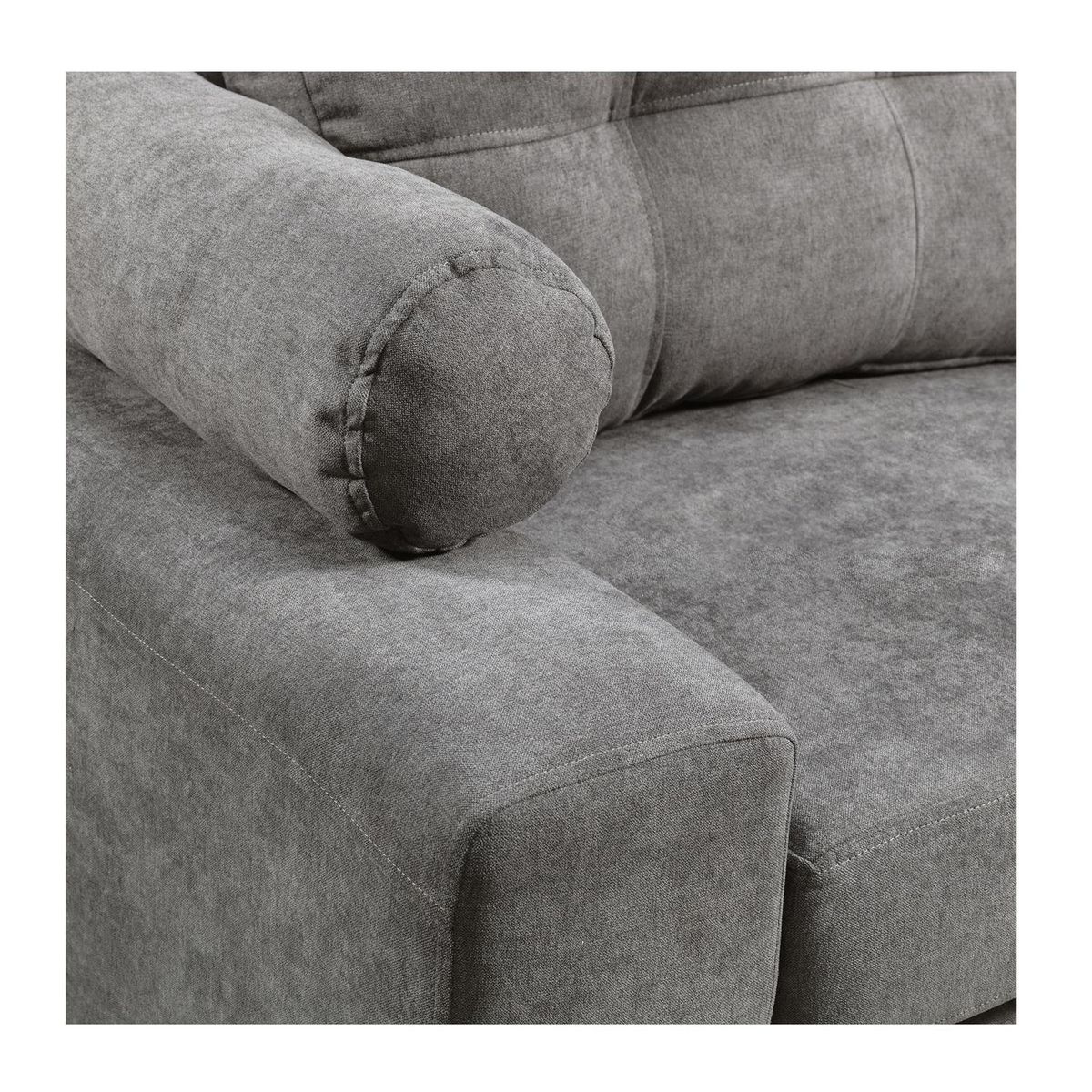 INTERMUEBLES - Sofá Seccional 3 cuerpos Santi 170x95x90 cm Gris Oscuro