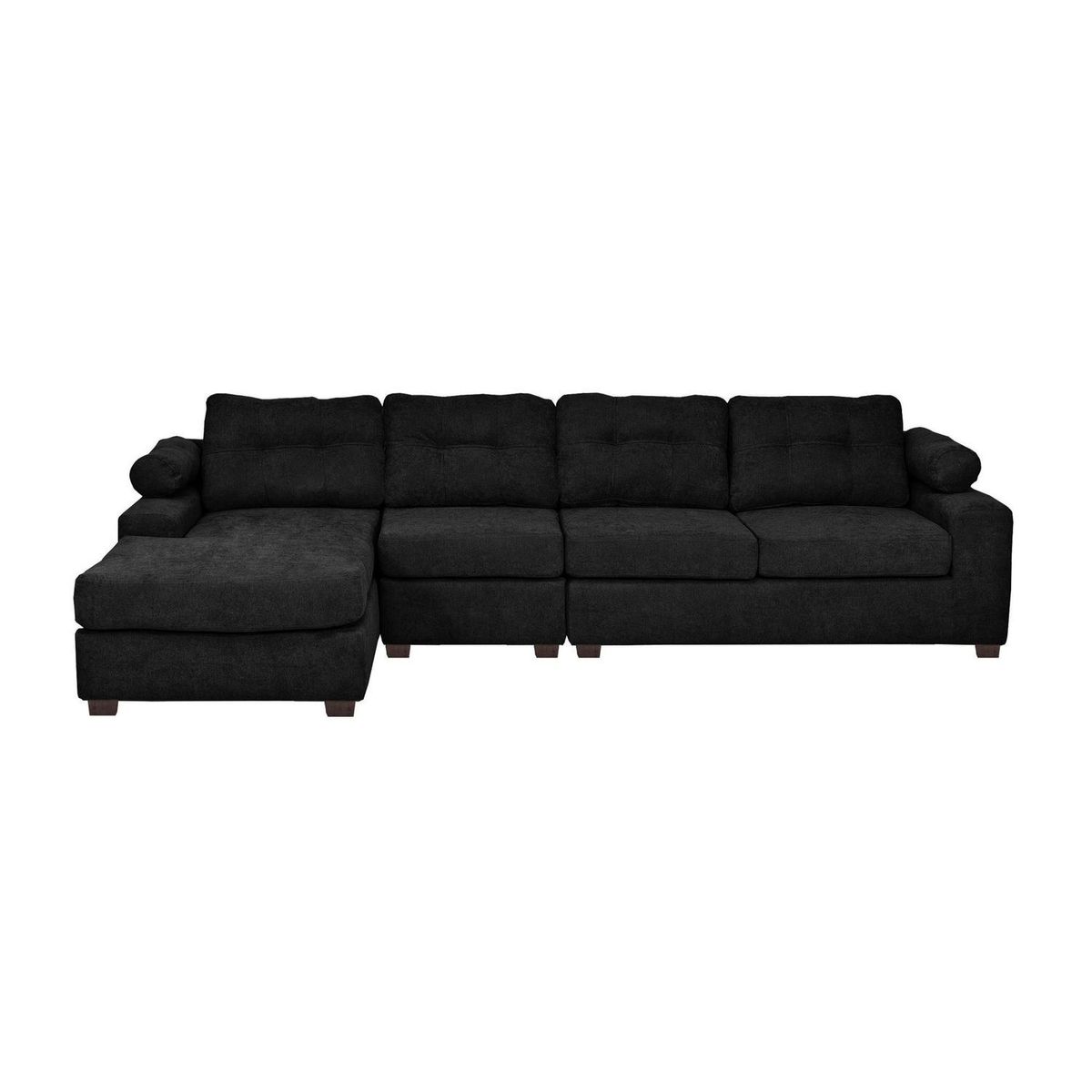 INTERMUEBLES - Sofá Seccional 4 cuerpos Santi 170x95x90 cm Negro