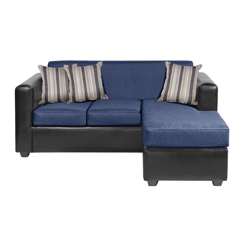 INTERMUEBLES - Sofá Seccional 4 cuerpos Invictus 186x87x80 cm Azul