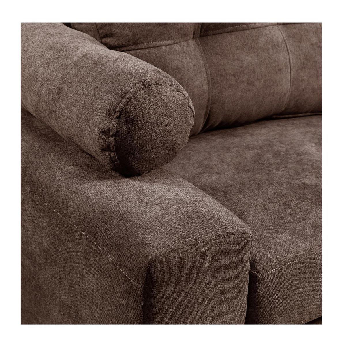 INTERMUEBLES - Sofá Seccional 3 cuerpos Santi 170x95x90 cm Chocolate