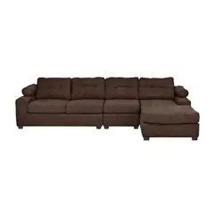 INNOVAMUEBLES - Sofá Seccional 4 cuerpos Santi 170x95x90 cm Chocolate