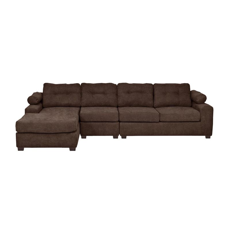 INNOVAMUEBLES - Sofá Seccional 4 cuerpos Santi 170x95x90 cm Chocolate