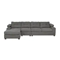 INNOVAMUEBLES - Sofá Seccional 4 cuerpos Santi 170x95x90 cm Gris Oscuro