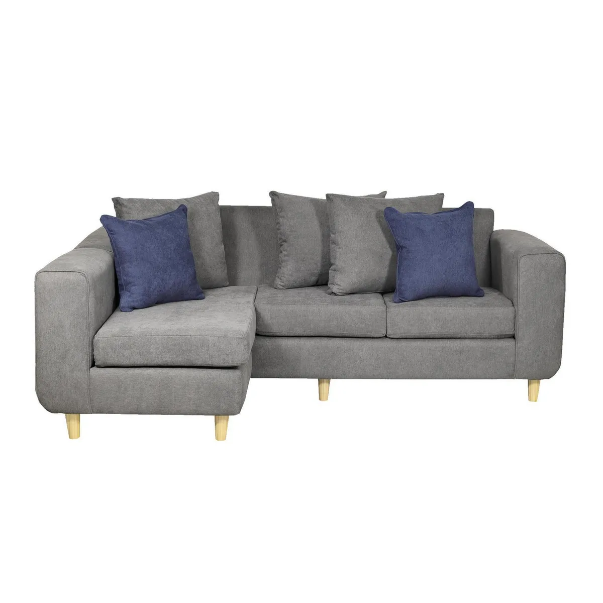 INTERMUEBLES - Sofá Seccional 4 cuerpos Eagle 222x81x89 cm Gris