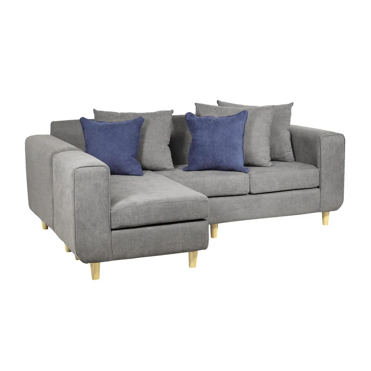 INTERMUEBLES - Sofá Seccional 4 cuerpos Eagle 222x81x89 cm Gris