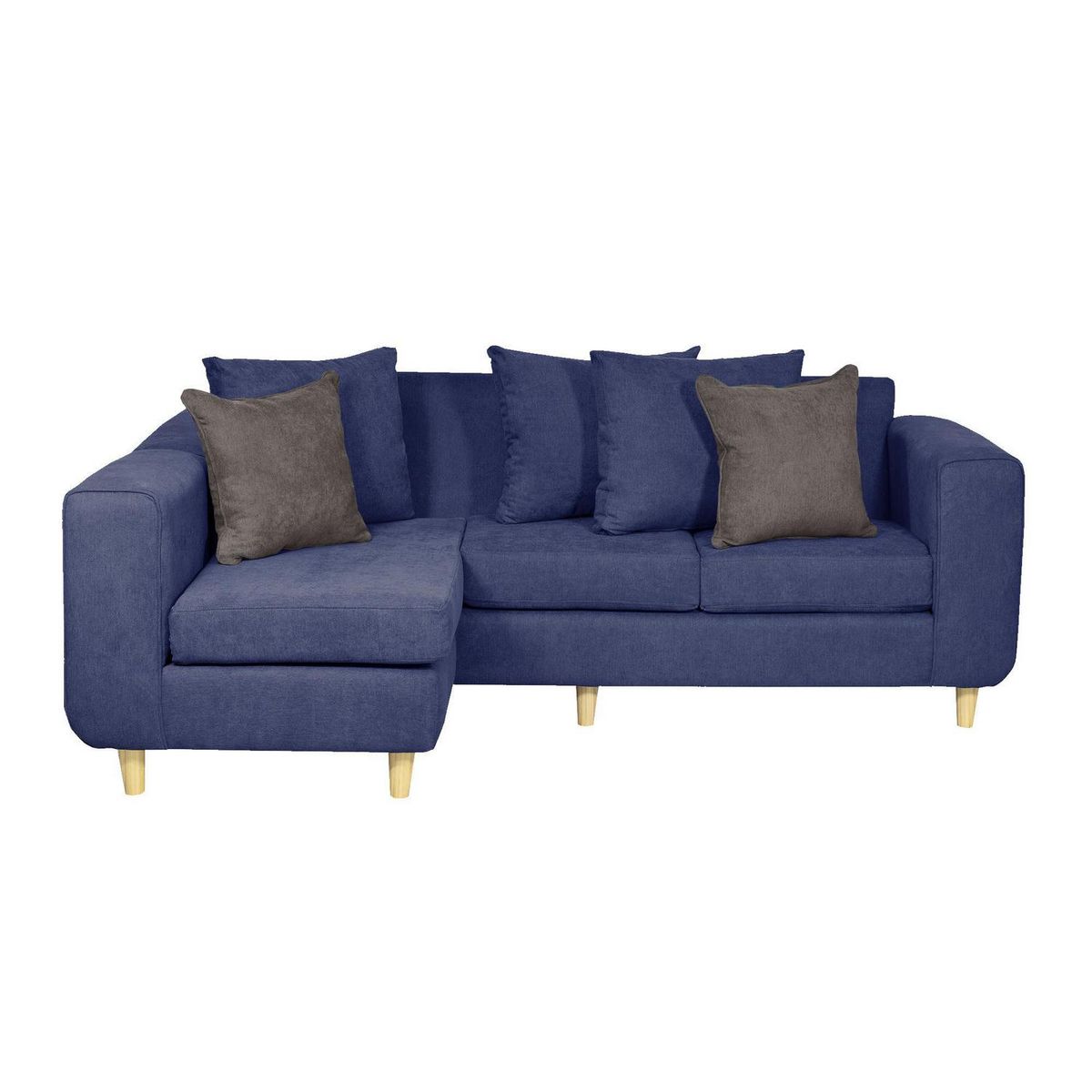 INTERMUEBLES - Sofá Seccional 4 cuerpos Eagle 222x81x89 cm Azul