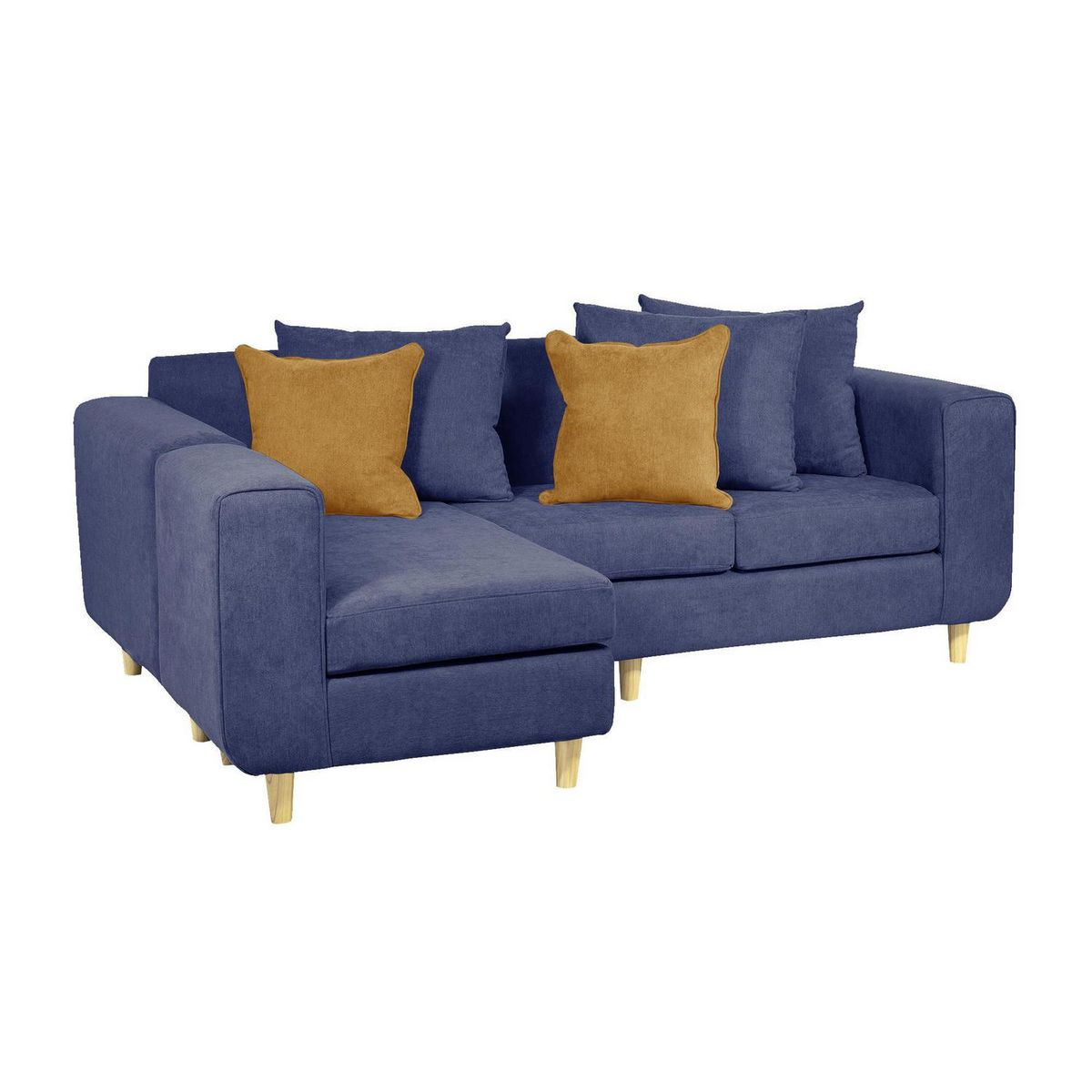 INTERMUEBLES - Sofá Seccional 4 cuerpos Eagle 222x81x89 cm Azul