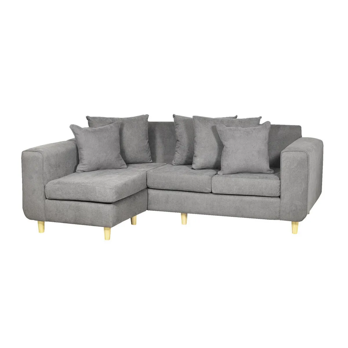 INTERMUEBLES - Sofá Seccional 4 cuerpos Eagle 222x81x89 cm Gris