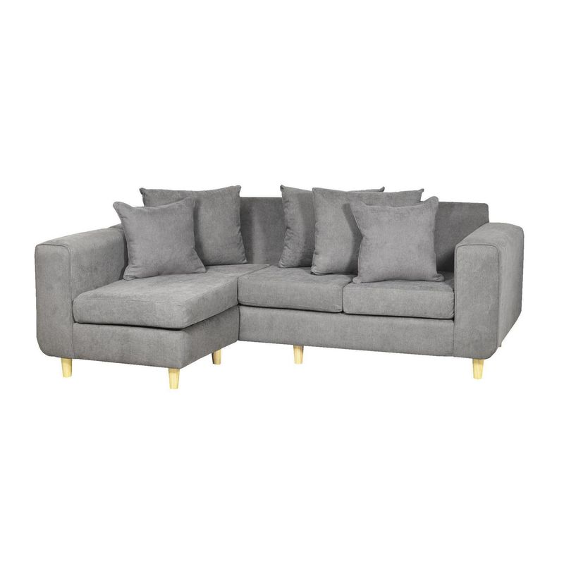 INNOVAMUEBLES - Sofá Seccional 4 cuerpos Eagle 222x81x89 cm Gris