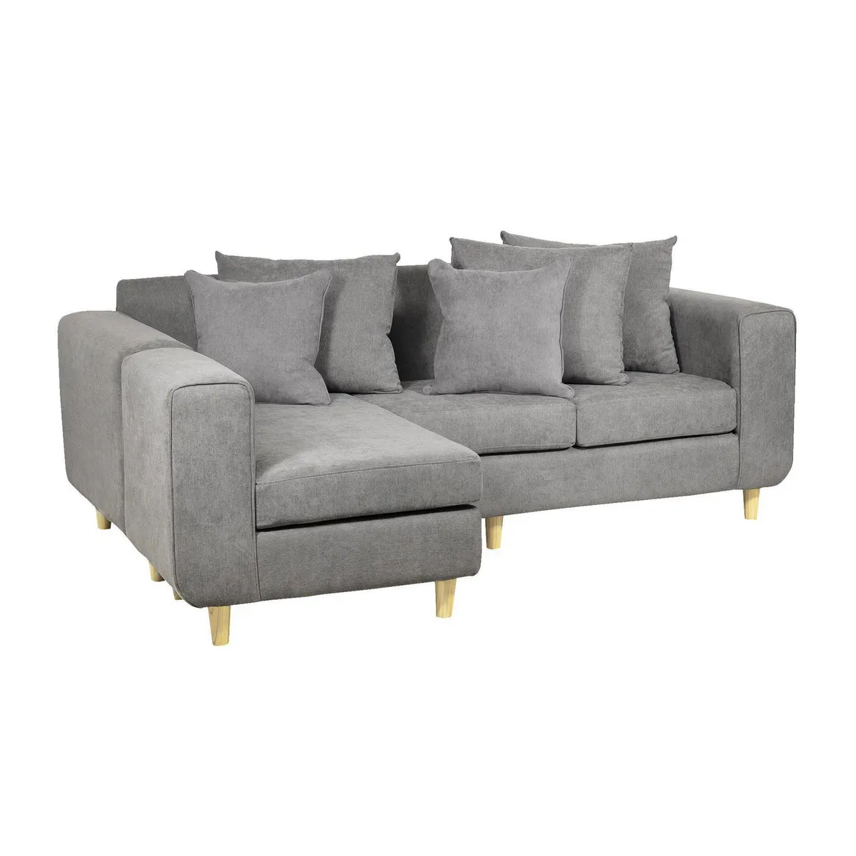 INTERMUEBLES - Sofá Seccional 4 cuerpos Eagle 222x81x89 cm Gris