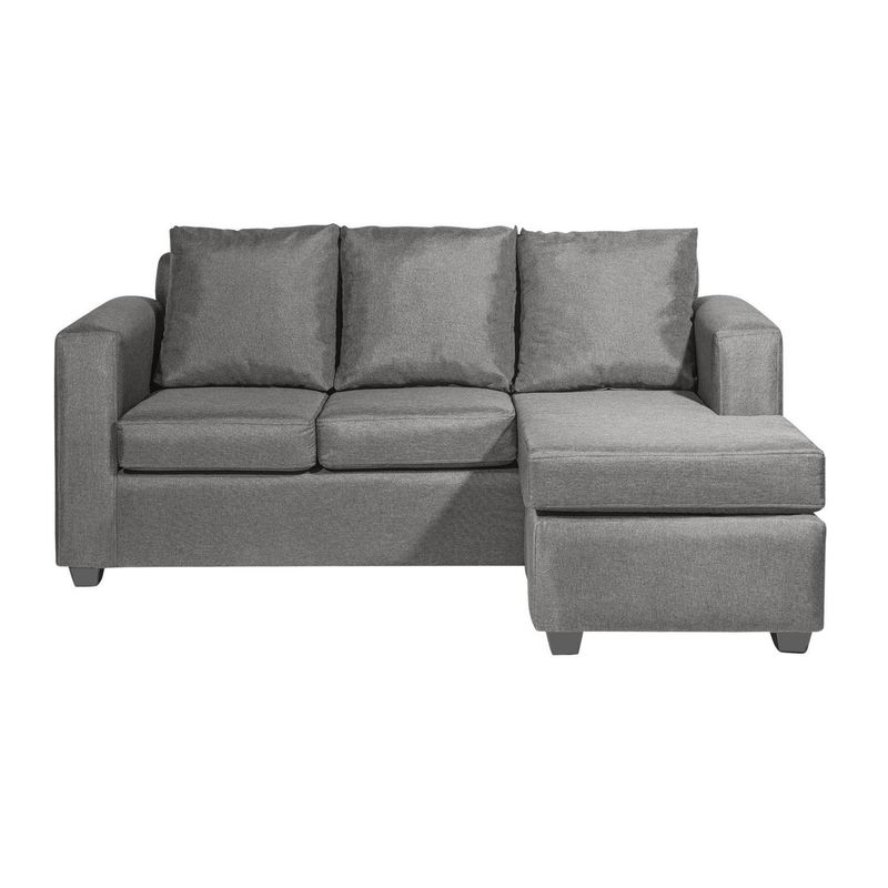 INNOVAMUEBLES - Sofá Seccional 4 cuerpos Marco 186x87x80 cm Gris Claro