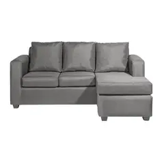 INNOVAMUEBLES - Sofá Seccional 4 cuerpos Marco 186x87x80 cm Gris Claro