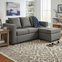 INTERMUEBLES - Sofá Seccional 4 cuerpos Marco 186x87x80 cm Gris