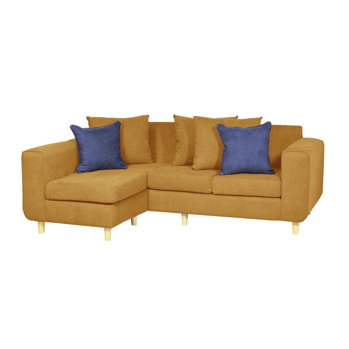 INTERMUEBLES - Sofá Seccional 4 cuerpos Eagle 222x81x89 cm Amarillo