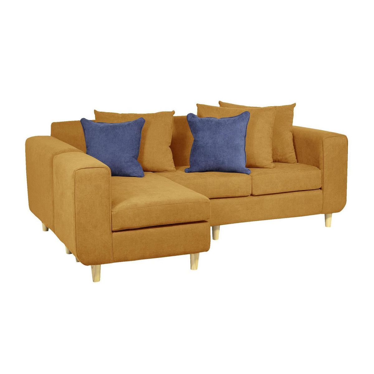 INTERMUEBLES - Sofá Seccional 4 cuerpos Eagle 222x81x89 cm Amarillo