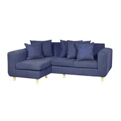 INTERMUEBLES - Sofá Seccional 4 cuerpos Eagle 222x81x89 cm Azul