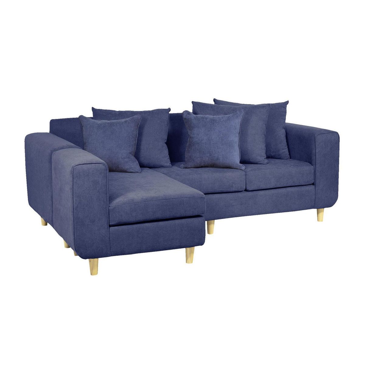 INTERMUEBLES - Sofá Seccional 4 cuerpos Eagle 222x81x89 cm Azul