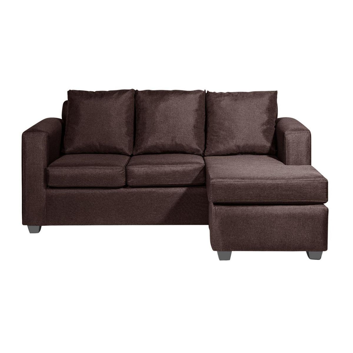 INTERMUEBLES - Sofá Seccional 4 cuerpos Marco 186x87x80 cm Chocolate