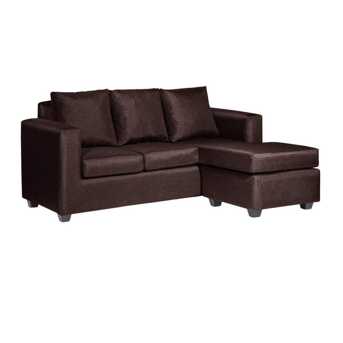 INTERMUEBLES - Sofá Seccional 4 cuerpos Marco 186x87x80 cm Chocolate