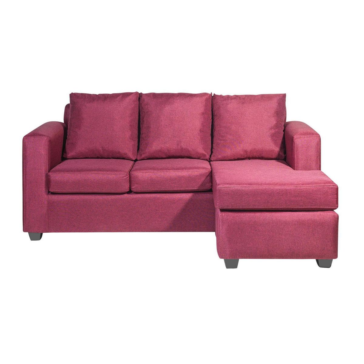 INTERMUEBLES - Sofá Seccional 4 cuerpos Marco 186x87x80 cm Rojo