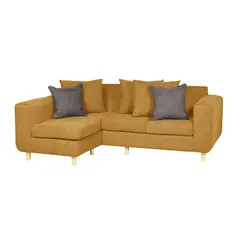 INTERMUEBLES - Sofá Seccional 4 cuerpos Eagle 222x81x89 cm Amarillo