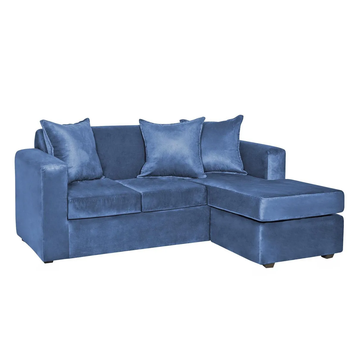 INTERMUEBLES - Sofá Seccional 4 cuerpos Marco 186x87x80 cm Azul