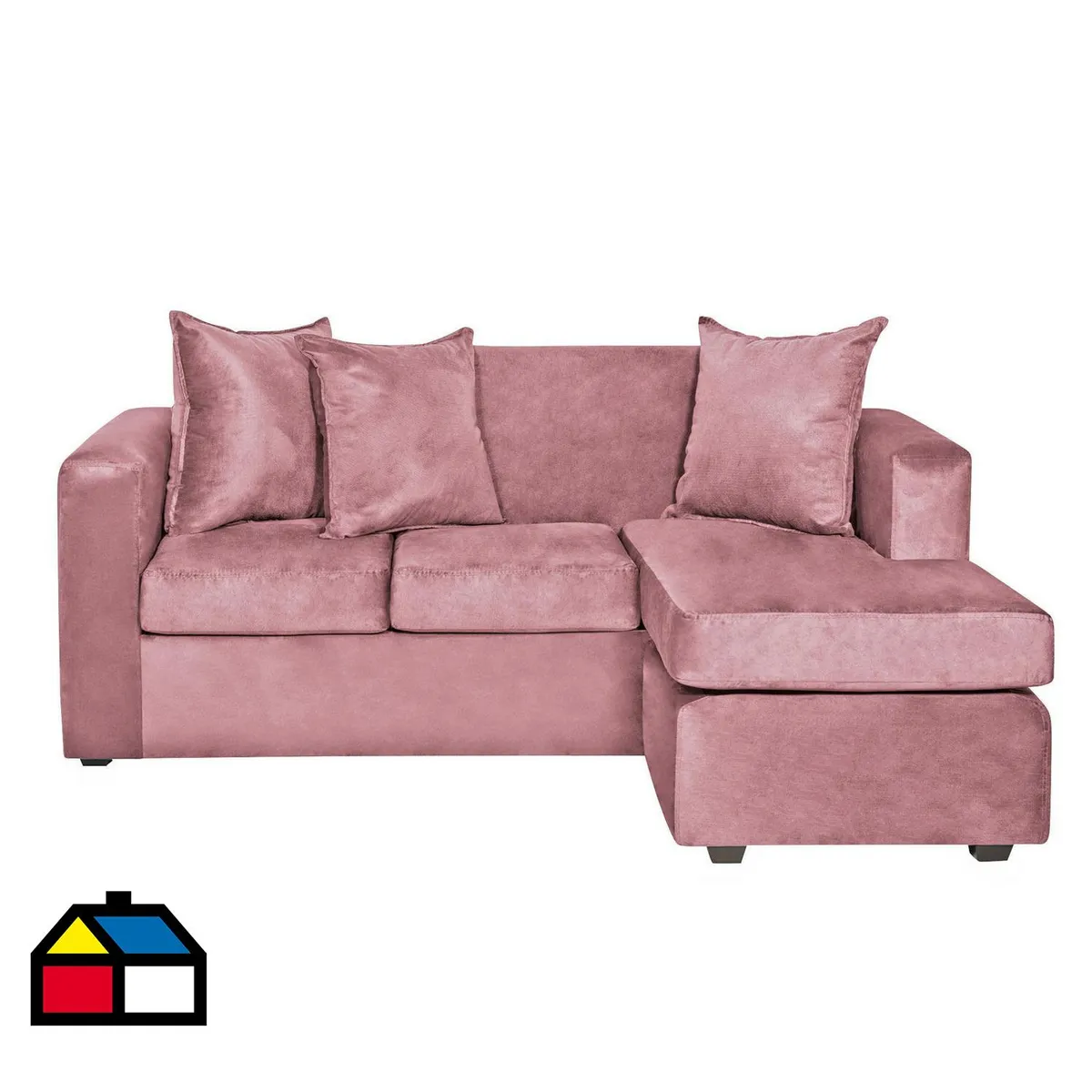 INTERMUEBLES - Sofá Seccional 4 cuerpos Marco 186x87x80 cm Rosa