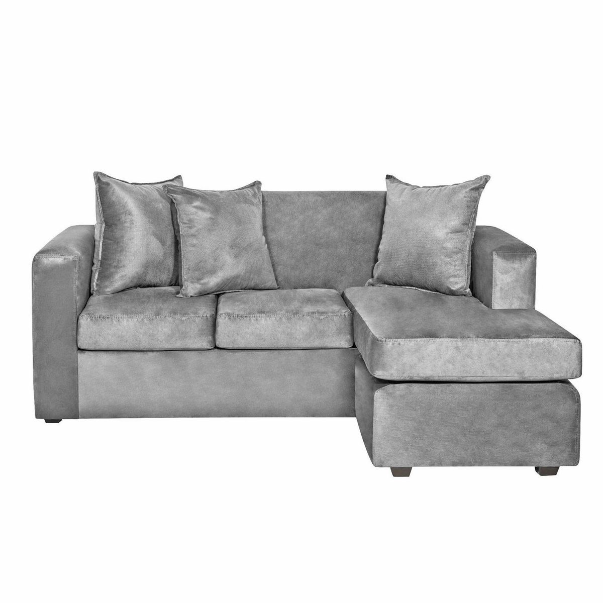 INTERMUEBLES - Sofá Seccional 4 cuerpos Marco 186x87x80 cm Gris
