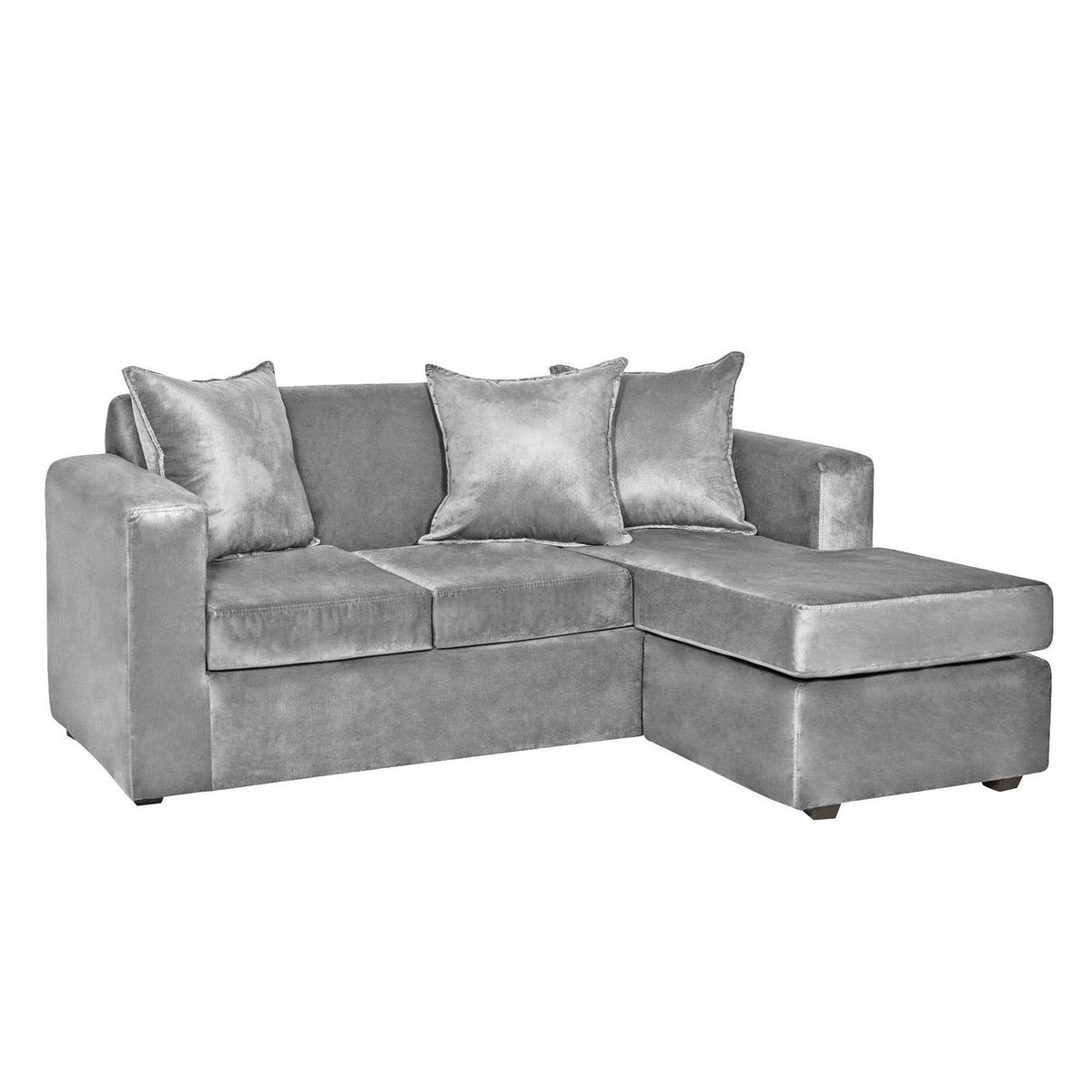 INTERMUEBLES - Sofá Seccional 4 cuerpos Marco 186x87x80 cm Gris