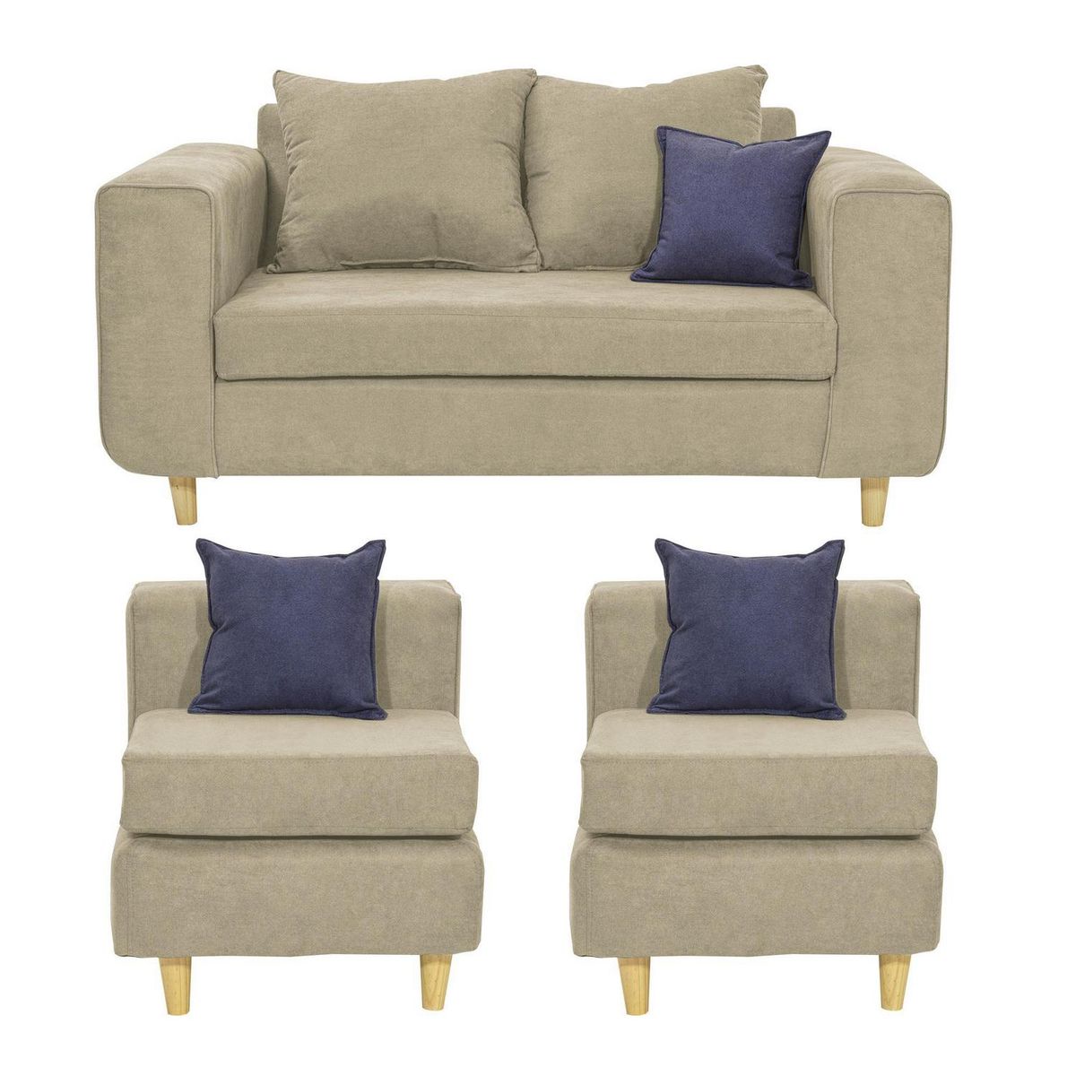 INTERMUEBLES - Living 4 cuerpos Eagle 165x81x89 cm Arena