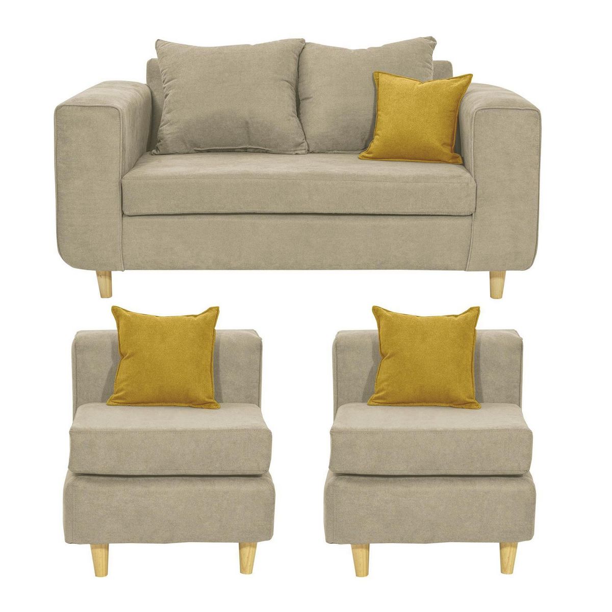 INTERMUEBLES - Living 2 cuerpos Eagle 165x81x89 cm Arena