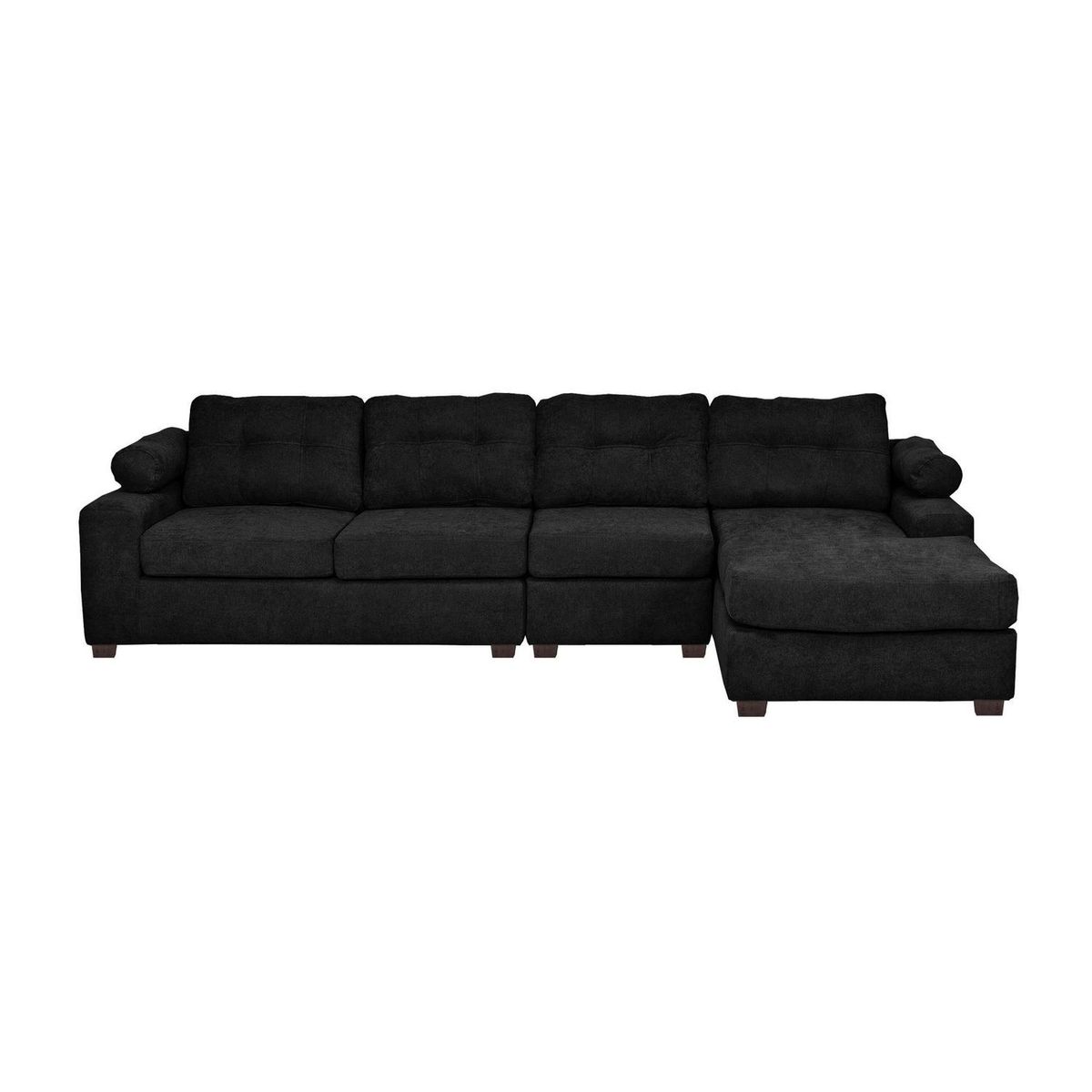 INTERMUEBLES - Sofá Seccional 4 cuerpos Santi 170x95x90 cm Negro