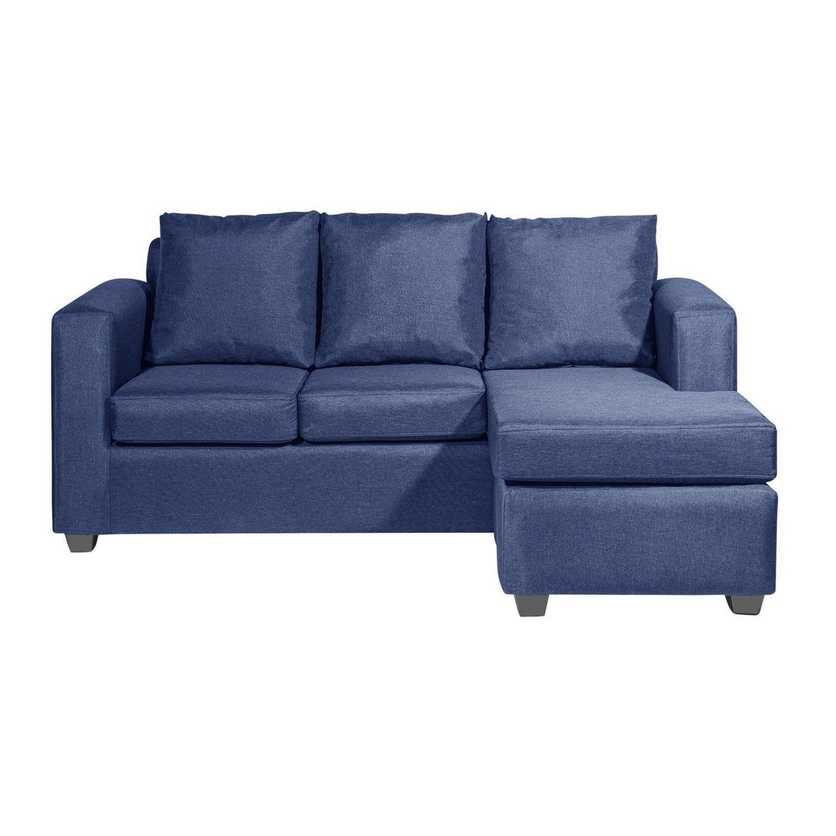 INTERMUEBLES - Sofá Seccional 4 cuerpos Marco 186x87x80 cm Azul