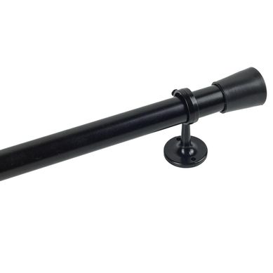 Barra cortina metal negro 1,4 mts
