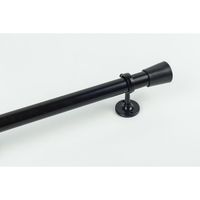 Set Barra de Cortina Simple 21 mm 2.4 m Metal Negro