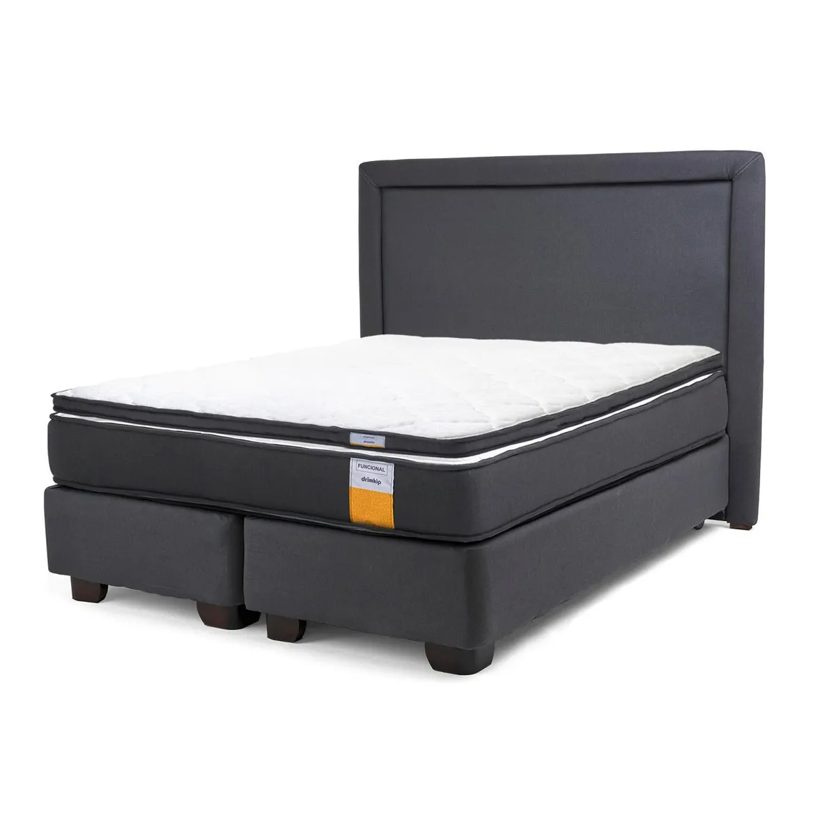 DRIMKIP - Cama Americana funcional super king + respaldo + topper
