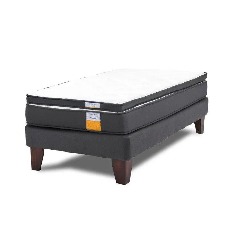 DRIMKIP - Cama Europea funcional 1.5 pl + topper
