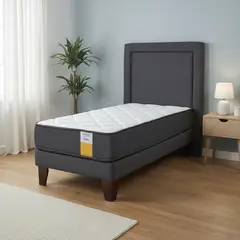DRIMKIP - Cama Europea Funcional 1 Pl Plus + Respaldo